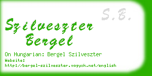 szilveszter bergel business card